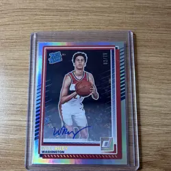 Donruss 2025-26 Panini Basketball Will Riley Rated Rookie Auto #13 62/75 - Image 1