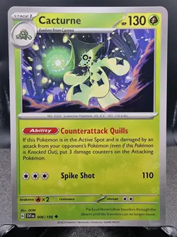 Cacturne - 006/198 - Scarlet & Violet - Pokemon Card - Mint/NM - Image 1