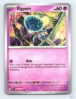 Elgyem 073/162 Temporal Forces Common Tomokazu Komiya Pokemon NM - Image 1