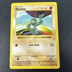Machop SHADOWLESS Pokemon TCG Base Set 52/102 NM 1999 WOTC - Image 1