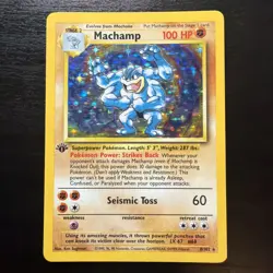 1st Edition Machamp 8/102 LP - Base Set Rare Holo - Vintage WOTC Pokemon TCG - Image 1