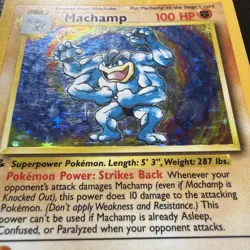 1st Edition Machamp 8/102 LP - Base Set Rare Holo - Vintage WOTC Pokemon TCG - Image 2