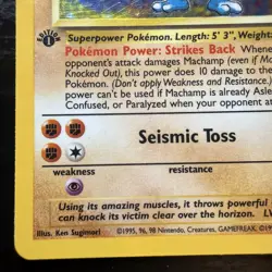 1st Edition Machamp 8/102 LP - Base Set Rare Holo - Vintage WOTC Pokemon TCG - Image 5