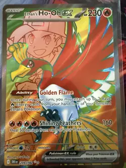 Pokemon TCG Ethan's Ho-Oh EX 209/182 S&V Destined Rivals Ultra Rare Holo Card - Image 1