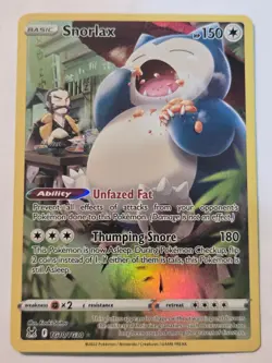 Pokemon TCG Snorlax Lost Origin TG10/TG30 Holo Trainer Gallery Rare - Image 1