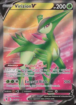 Virizion V 164/189 Ultra Rare Astral Radiance Pokemon Near Mint - Image 1