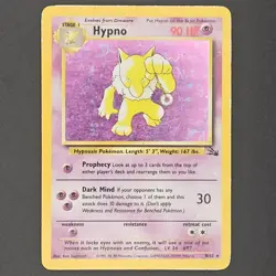 Pokemon TCG Hypno 8/62 Fossil Set Holo Rare Unlimited WOTC Vintage HP - Image 1