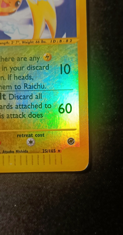 Pokemon Raichu 25/165 Expedition - Reverse Holo ENG MP WOTC E-Series - Image 5