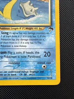 Lapras 12/18 Southern Islands Promo Pokemon TCG LP - Image 5