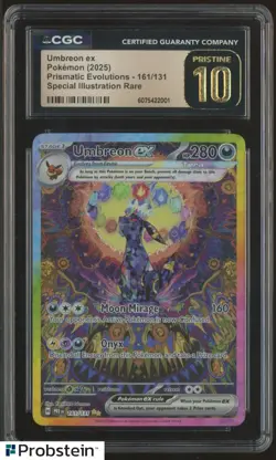 2025 Pokemon Prismatic Evolutions Umbreon EX SIR 161/131 CGC 10 PRISTINE - Image 1