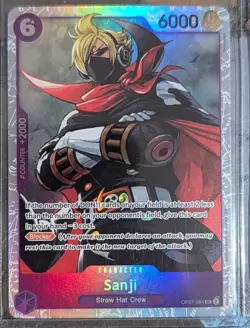 Bandai One Piece Card Game Sanji OP07-064 SR Foil Alt Art EN Cost 6 6000 - Image 1