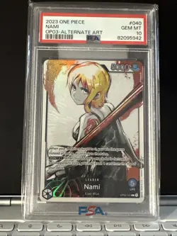 2023 One Piece Pillars of Strength Nami Alt Art #OP03-040 PSA 10 English - Image 1