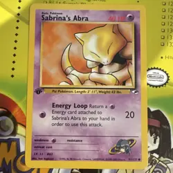 Wizards of the Coast Pokemon TCG Sabrina's Abra Gym Heroes 9/132 1st Ed ENG 40HP - Image 1