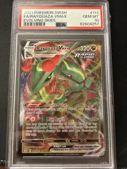 Rayquaza VMAX 111/203 Evolving Skies PSA 10 GEM MT Pokemon TCG - Image 1