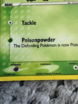 2006 Pokemon EX Crystal Guardians Bulbasaur Reverse Holo #45/100 HP / DAMAGED - Image 2