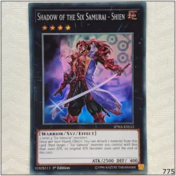 Shadow of the Six Samurai - Shien - SPWA-EN012 - Super Rare 1st Edition Yugioh - Image 1