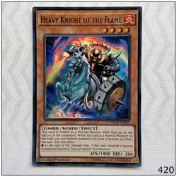 Heavy Knight of the Flame - WSUP-EN047 - Super Rare 1st Edition Yugioh - Image 1