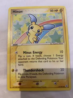 Pokemon 2004 Minun TCG Card (67/101) EX Hidden Legends, Nintendo CCG, Regular LP - Image 1