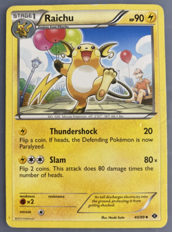 Pokemon TCG Raichu Card Next Destinities 40/99 Uncommon Regular MP Free Shipping - Image 1