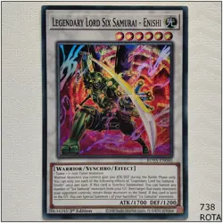 Legendary Lord Six Samurai - Enishi - ROTA-EN040 - Super Rare 1st Edition Yugioh - Image 1