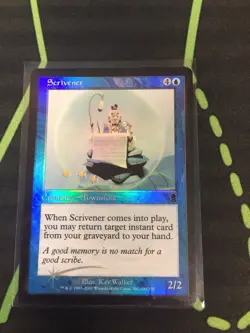 MTG Magic The Gathering Serivener LP Foil Odyssey Blue Commander - Image 1