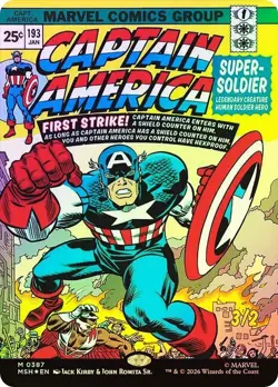 Captain America, Super-Soldier Foil Comic Showcase Marvel Super Heroes NM MTG - Image 1