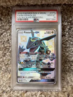 2018 Pokemon Sun & Moon FA Rayquaza GX #177a/168 PSA 10 - Image 1
