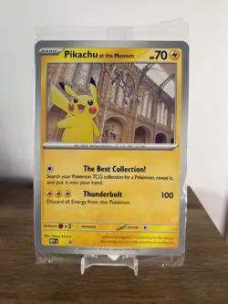 Pokemon TCG Pikachu At The Museum Jumbo Black Star Promo Sealed - Image 1