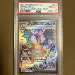 PSA 10 CHARIZARD EX 2023 POKEMON OBSIDIAN FLAMES ILLUSTRATION RARE #223 - Image 1
