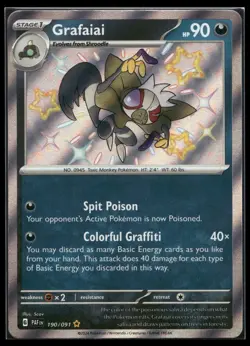 Grafaiai 190/091 Paldean Fates Shiny Rare Near Mint - Image 1