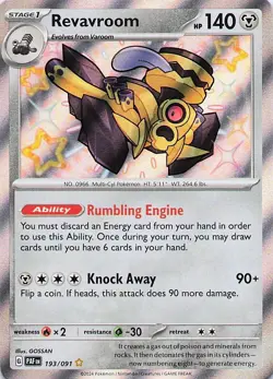 Revavroom - Pokemon Holo Shiny Rare 2024 Paldean Fates 193/091 NM - Image 1