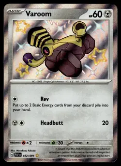 Varoom 192/091 Shiny Rare Paldean Fates Pokemon Holo NM - Image 1