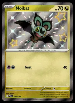 Pokemon TCG Paldean Fates #194/091 Noibat NM - Image 1