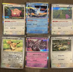 pokemon 151 Lot - Holo - Reverse Holo - Mewtwo, Chaney, Eevee, Articuno - Image 1
