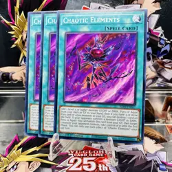 3x Yugioh Playset Chaotic Elements ALIN-EN067 Common 1st Ed Near Mint - Image 1