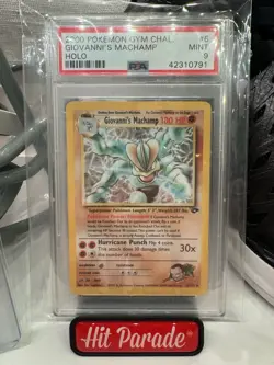 Pokemon Gym Challenge 2000 Giovanni's Machamp 6/132 Holo Rare PSA 9 Mint - Image 1