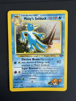 (NM) Pokemon Misty's Golduck 12/132 Gym Heroes Holo Rare 70 HP English 2000 - Image 1