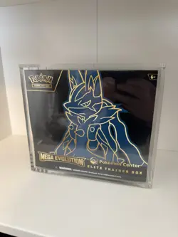 Mega Evolution Pokemon Center ETB Lucario with Acrylic Case - Image 1