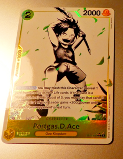 ONE PIECE ENGLISH CARD HOLO GAME CARTE Portgas D. Ace ST13-010 ALT EN JCC MINT - Image 1