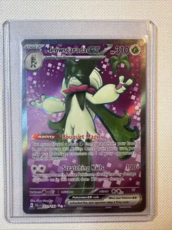 NM Pokemon Paldea Evolved Meowscarada EX Ultra Rare Full Art 231 #231/193 - Image 1