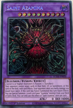 Saint Azamina - SUDA-EN036 Secret Rare 1st Edition Yugioh TCG Card - Image 1