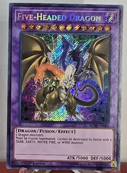 Five-Headed Dragon BLHR-EN000 Secret Rare 1st Edition Yugioh TCG NM/M - Image 1