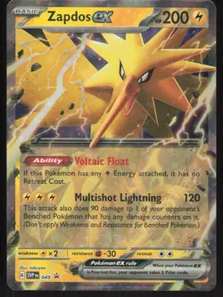 Pokemon TCG SV: Scarlet & Violet Promo Cards #049 Zapdos ex NM - Image 1