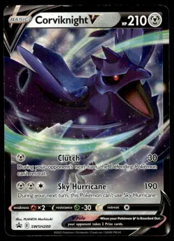 Pokemon TCG SWSH: Sword & Shield Promo Cards #SWSH200 Corviknight V DMG - Image 1