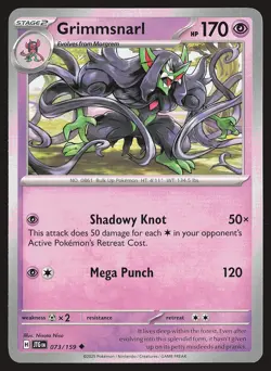 SV09: Journey Together Grimmsnarl #073/159 Uncommon Pokemon Card - Image 1
