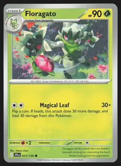 SV09: Journey Together Floragato #017/159 Common Pokemon Card - Image 1