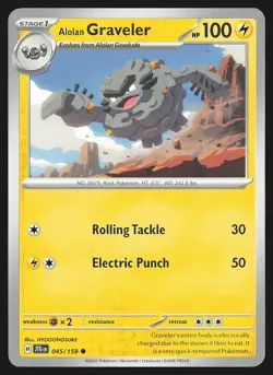 SV09: Journey Together Alolan Graveler #045/159 Common Pokemon Card - Image 1