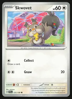 SV09: Journey Together Skwovet #131/159 Common Pokemon Card - Image 1