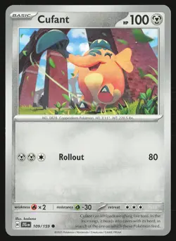 SV09: Journey Together Cufant #109/159 Common Pokemon Card - Image 1