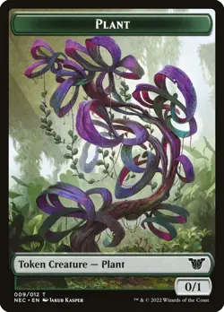 MTG Plant // Treasure ** Neon Dynasty Commander Tokens ** English - Image 1